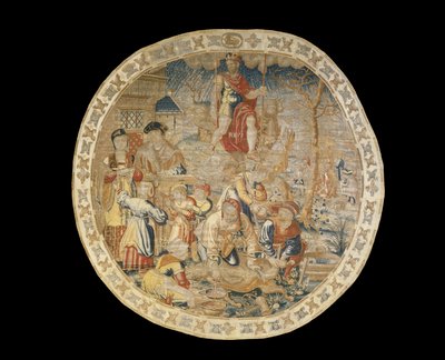 "Madalyon Ayları"ndan Aralık ayını betimleyen Brüksel alegorik duvar halısı, c.1525 by Bernard van Orley