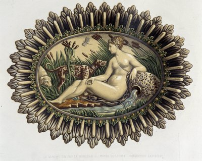 Fontainebleau Perisi - Seramik çanak, C. Delange ve C. Borneman, Paris tarafından “Bernard Palissy