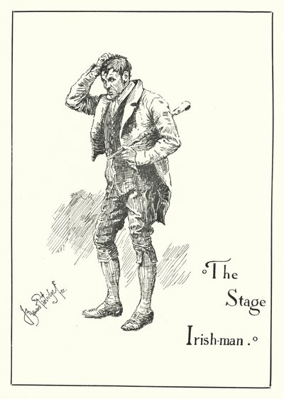 Sahne İrlandalı-adam (gravür) by Bernard (after) Partridge