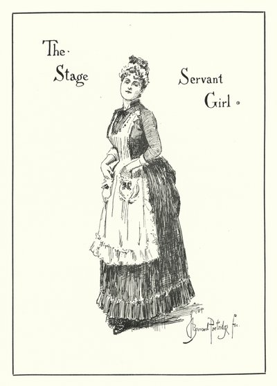 Sahne Hizmetçisi Kız (gravür) by Bernard (after) Partridge