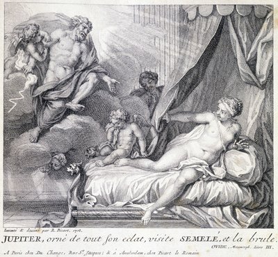 Jüpiter (Zeus) yıldırımıyla Semele