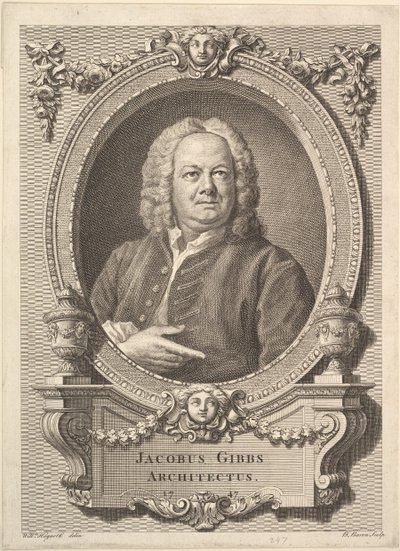 Jacobus Gibbs, Mimar, 1747 by Bernard Baron