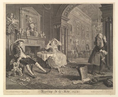 Evlilik A-la-Modu, Levha II, 1 Nisan 1745. by Bernard Baron