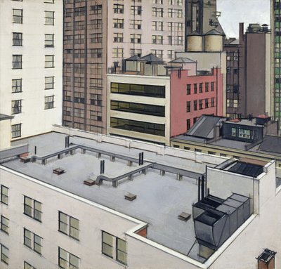 New York'un çatıları, 1930 dolayları (tuval üzerine yağlıboya) by Bernard Boutet de Monvel