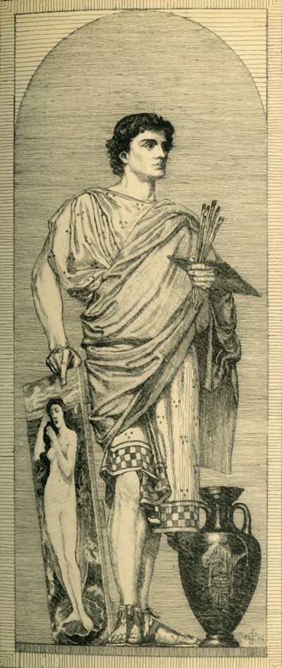 Apelles: bir mozaik için tasarım, c1864, 1881. by Bernard Collier