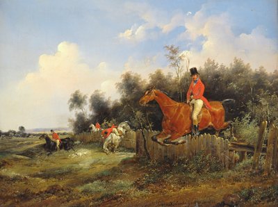 avlanma sahnesi by Bernard Edouard Swebach