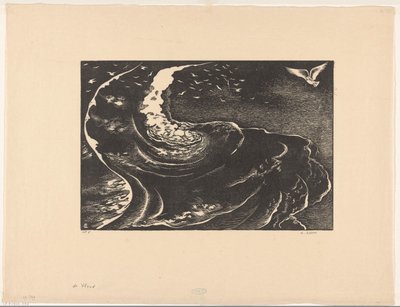 Tufan (nesne üzerindeki orijinal başlık) by Bernard Essers (signed by artist)