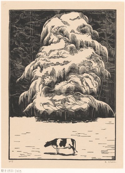 Karaçam ile inek by Bernard Essers (signed by artist)