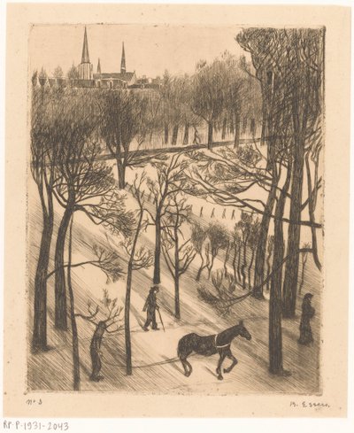 Kışın Vondel Parkı by Bernard Essers (signed by artist)