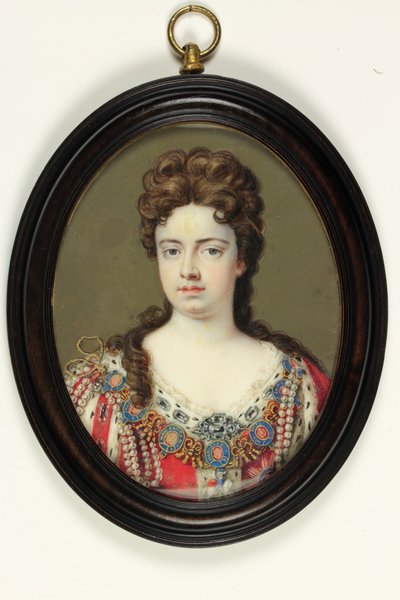 Kraliçe Anne (fildişi üzerine suluboya) by Bernard III Lens