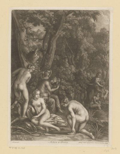 Aktaeon ve Diana Actaeon ve Diana (nesne üzerindeki başlık) by Bernard Lens (I)