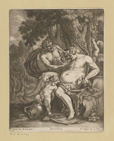 Satirlerle çevrili Bacchus by Bernard Lens (II)