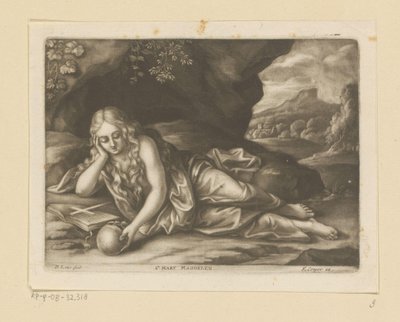 H. Maria Magdalena Aziz Mary Magdalen (nesne üzerindeki başlık) by Bernard Lens (II)