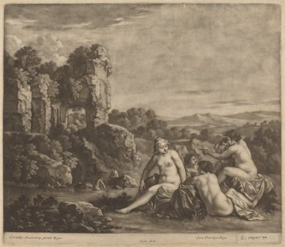 Peyzajda Yıkananlar by Bernard Lens, after Cornelis van Poelenburch