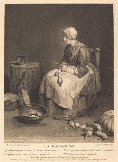 Tırmık by Bernard Lépicié after Jean Siméon Chardin