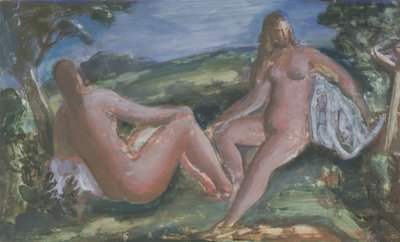 Yıkananlar, 1940 dolayları (kağıt üzerinde guaj) by Bernard Meninsky
