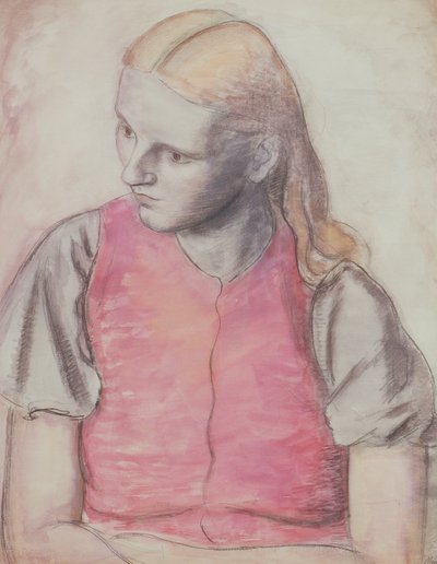 Sanatçının karısının portresi, c.1926 (kalem ve sulu boya) by Bernard Meninsky