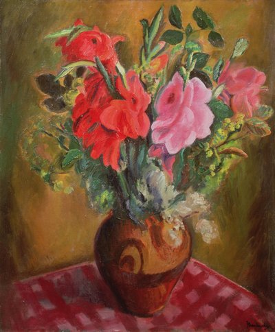 Çiçeklerle natürmort by Bernard Meninsky