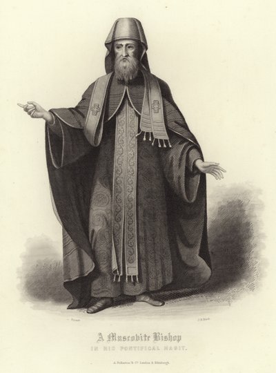 Papalık alışkanlığında bir Moskova Piskoposu by Bernard Picart