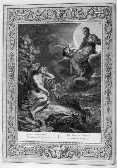 Endymion ve Ay (gravür) by Bernard Picart