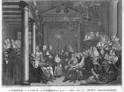 Yahudilik: Alman Yahudileri Arasında Chipur Bayramı (Yom Kippur, Yahudiler için Kefaret Günü) Bernard Picart (1723-1743) 1819 Özel koleksiyon by Bernard Picart