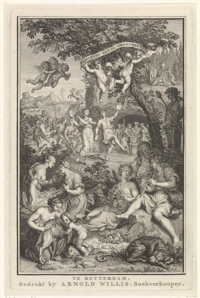 Çobanlar ve çoban kızları ile manzara Başlık sayfası: F. Greenwood, Poems, 1719 by Bernard Picart