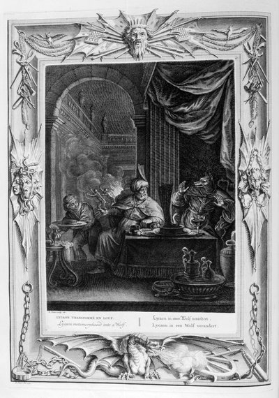 Lycaon Kurta Dönüştürüldü, 1733 by Bernard Picart