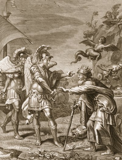 Phineus, Calais ve Zethes tarafından Harpilerden Kurtarıldı, 1731 by Bernard Picart