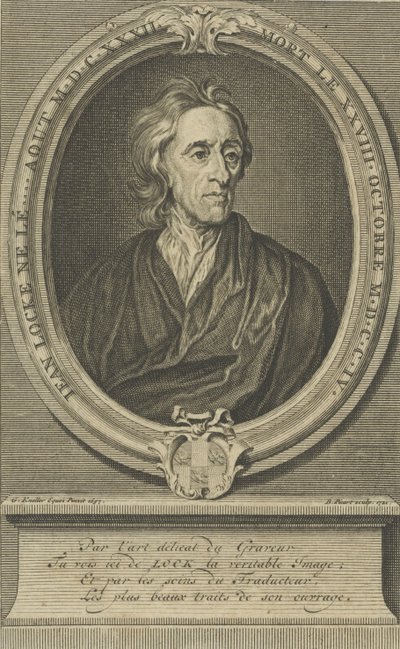 Hekim ve filozof John Locke'un portresi 1632-1704, 1721. by Bernard Picart