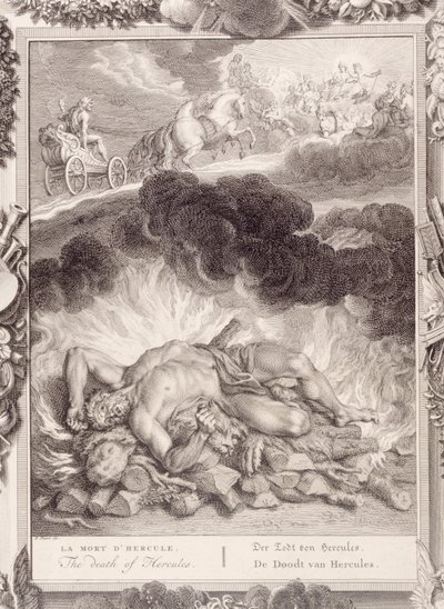 ದಿ ಡೆತ್ ಆಫ್ ಹರ್ಕ್ಯುಲಸ್, 1731 ಟರ್ಕ್ by Bernard Picart