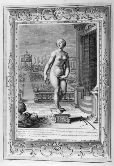Pygmalion heykeli (gravür) by Bernard Picart