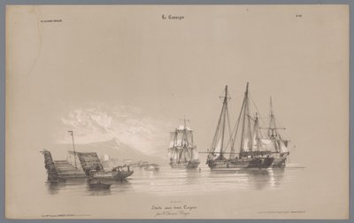 Limanda yelkenli gemiler Kırsal yaşamın tasvirleri (dizi adı) Kampanya. Etudes varieés aux deux Crayons (nesne üzerinde seri başlığı) by Bernard Romain Julien
