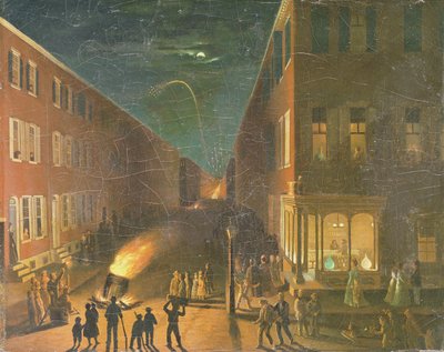 Seçim Gecesi Şenlik Ateşi, 1864 by Bernard Uhle