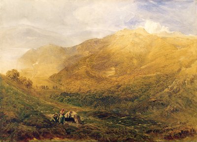 Arthog, Barmouth yakınlarında (tuval üzerine yağlı boya) by Bernard Walter Evans