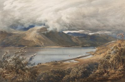 Kuzey Galler, muhtemelen Ffestiniog demiryolunun bir uzantısı (kağıt üzerinde wc) by Bernard Walter Evans