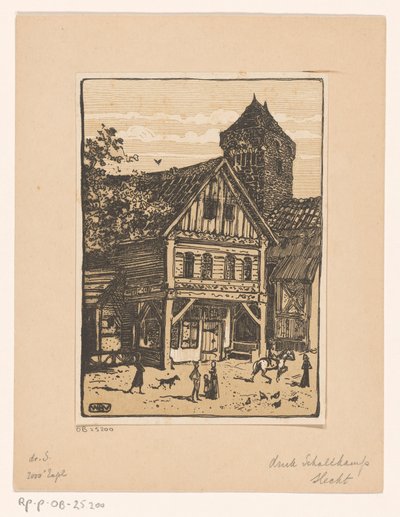 Ahşap ev ve taş kule by Bernard Willem Wierink