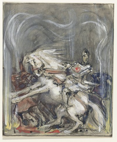 Yetiştirme ata binen binici by Bernard Willem Wierink