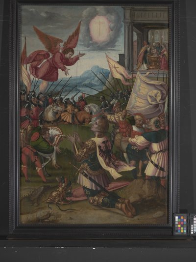 Konstantin'in Dönüşümü (ahşap üzerine yağlı boya) by Bernard van Orley