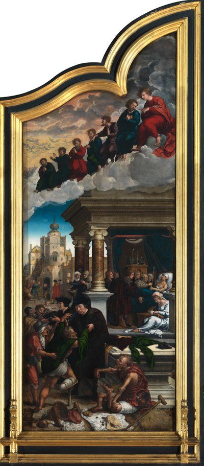 Son Yargıçlar ve Yedi Merhamet Yasası (panel üzerine yağlıboya) by Bernard van Orley