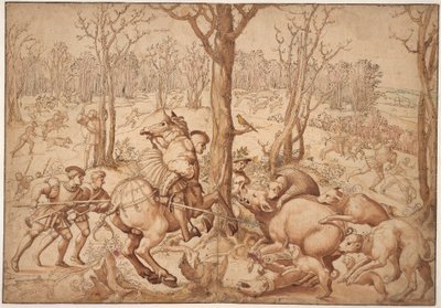 yaban domuzu avı by Bernard van Orley