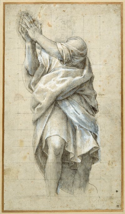 Bir havari için çalışma (beyaz ile yükseltilmiş kalem ve kahverengi mürekkep) by Bernardino Gatti