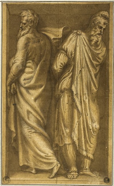 Bir Niş İçinde İki Daimi Mahkum by Bernardino Campi