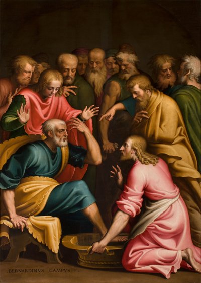 Ayakların yıkanması by Bernardino Campi