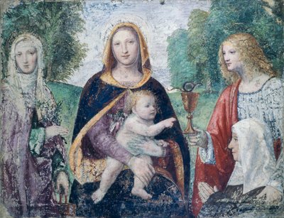 Madonna ve Azizlerle Çocuk, Bernardino Luini (1485-ca 1532) by Bernardino Luini