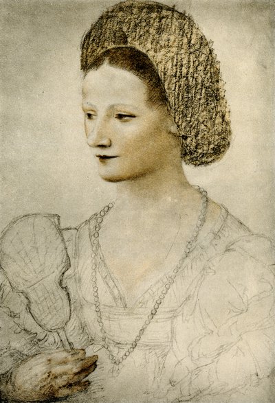 Bir hayranı olan bilinmeyen bir kadının portresi by Bernardino Luini