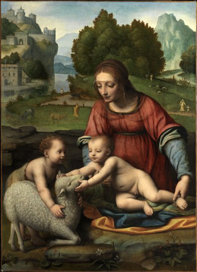 Bebek Aziz John ile Bakire ve Çocuk by Bernardino Luini