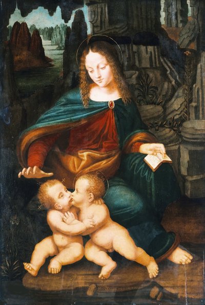 Bebek Aziz John ile Madonna ve Çocuk, c. 1496. by Bernardino de Conti