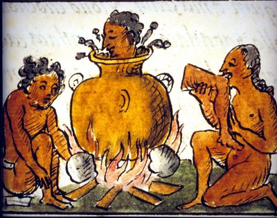 Aztekler arasında ritüel yamyamlık. Bernardino de Sahagun