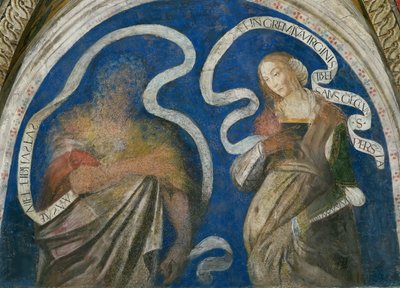 Le Prophete Zacharie et la sibylle persique (Sabbe) - Peygamber Zekeriya ve Pers Sibyl, Pinturicchio, Bernardino, Workshop of (1454-1513). Fresk by Bernardino di Betto (workshop of) Pinturicchio