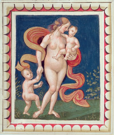 Charity Alegori, tavandan detay by Bernardino di Betto Pinturicchio